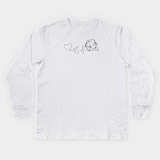 I Heart(beat) d20 Kids Long Sleeve T-Shirt